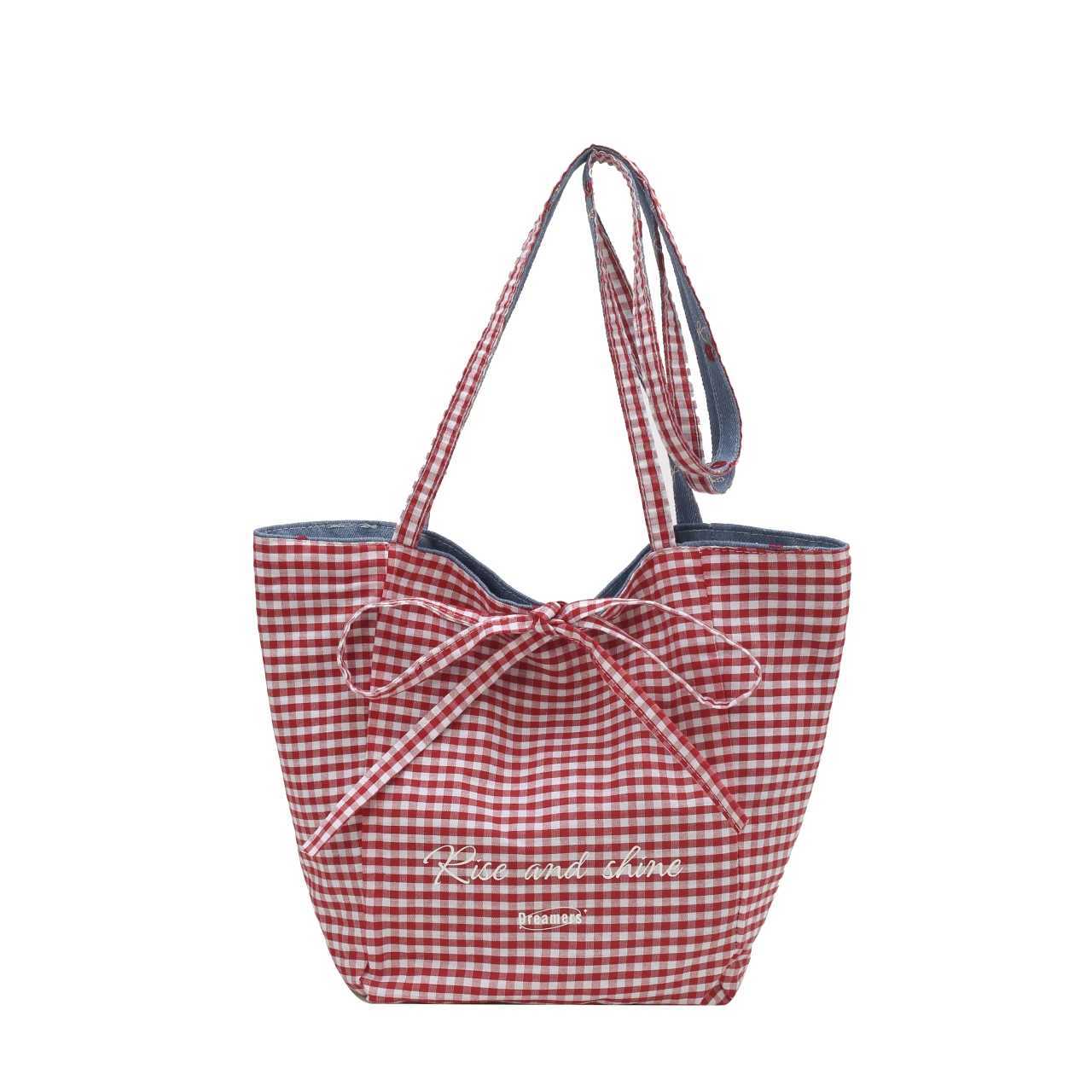 Handbags Striped Tote bag womens 2025 new fashion doublesided canvas handbag Joker oneshoulder largecapacity commuter bag Z251017