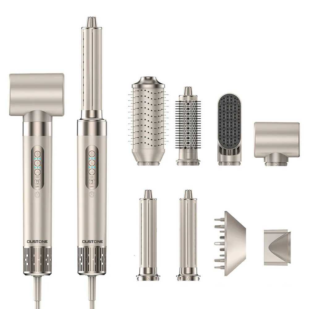 8 In 1 Hair Dryer Set New Fashion Auto Hair Curler Straightening Iron Hot Air Brush Fast Heat Hot Comb Womens Hair Beauty W251017