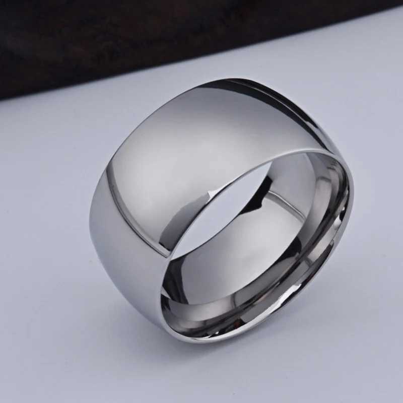 New Width 115mm Titanium Steel Ring Smooth Couple Ring for Men Wedding Jewelry Engagement GiftW251017