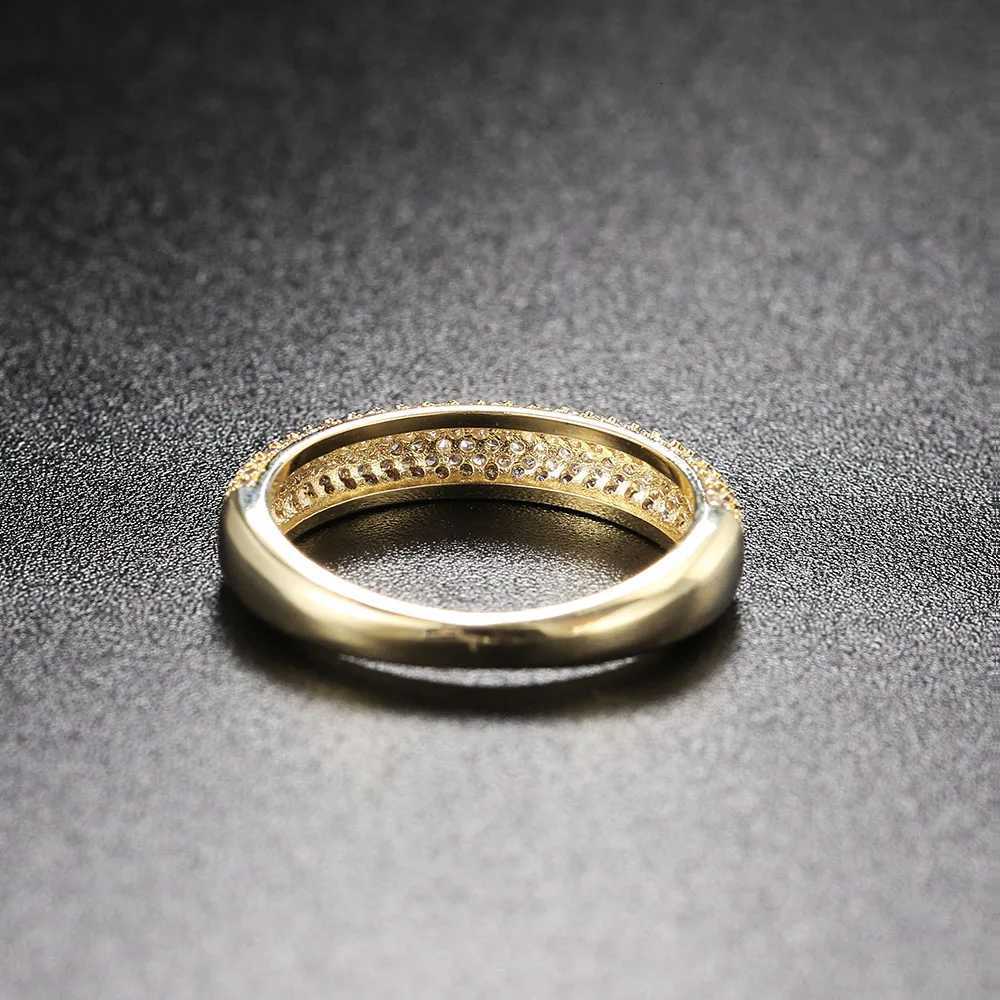 Vintage Gold Color Ring for Women Men Trend Stacking Crystal Ring Fashion Accessories Microinlaid Zircon Jewelry Wholesale R731 Z251017