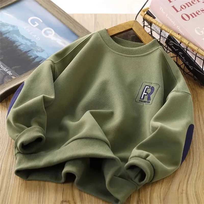 Autumn Kids Casual Sweatshirt Clothes Spring Boys Girls Loose Cotton Pullover Big Children Warm Sportwear Tops 514 Years C251017