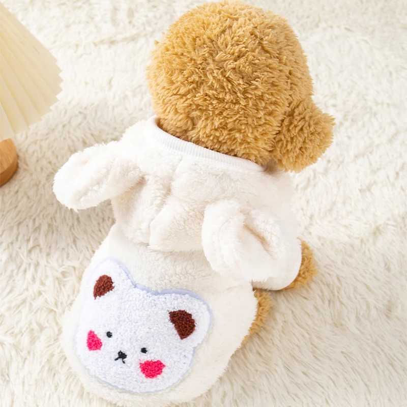 Fleece Winter Dog Clothes Bear Print Puppy Thick Warm Hoodie Chihuahua Yorkie Jacket for Small Medium Dog Cat Coat Pet AapparelW251017