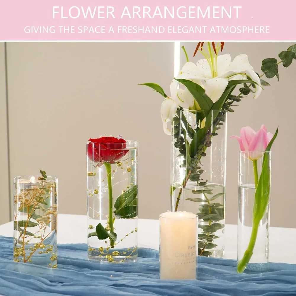 Set of 60 Clear Glass Cylinder Vases for Elegant Centerpieces Small Decorative Flower Vases for Home Table Decor C251017