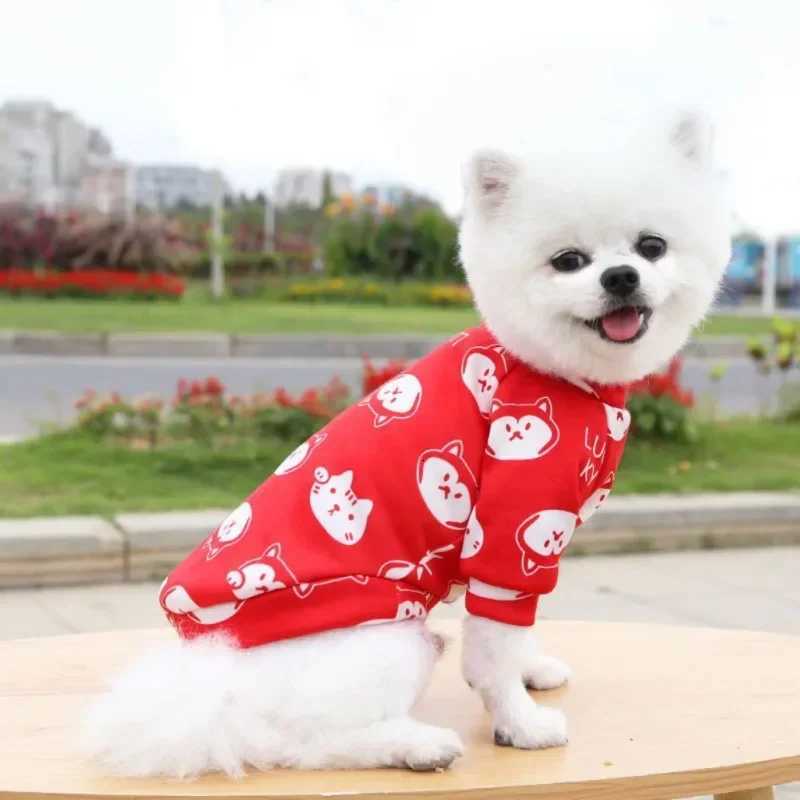 Cute Animal Printed Pet Coat Dog Home Clothes Soft Sleeping Suit French Bulldog Pet Jumpsuit Warm Pets Clothing Ropa PerroW251017
