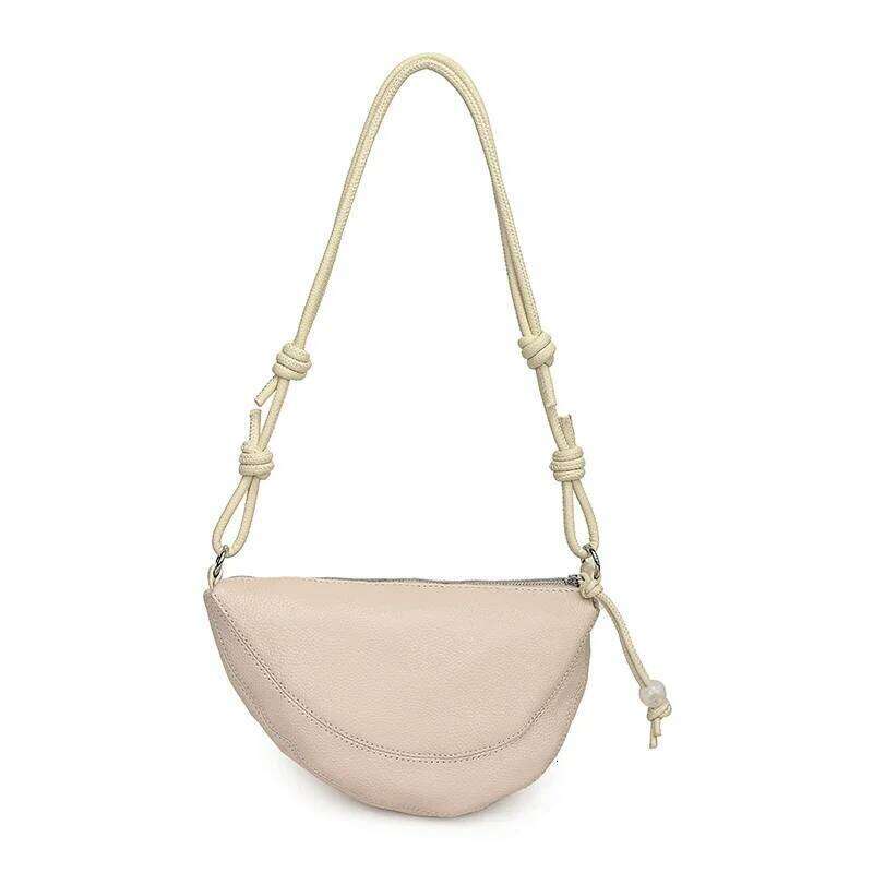 High Quality Cow Female Crossbody Shoulder Bags Handbag Sac Fashion Genuine Leather Croissant Women Tote Bag