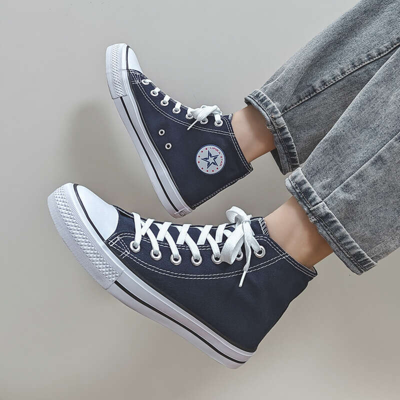 Dou Chuan New High-Top Canvas Unisex Trendy new Sneakers Korean Style Versatile Student Shoes