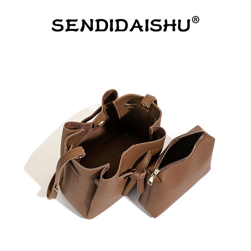 Minimalist Style Crossbody Shoulder Mother and Child Handbag Korean Version Versatile Trendy Women's Handmade Material Bag