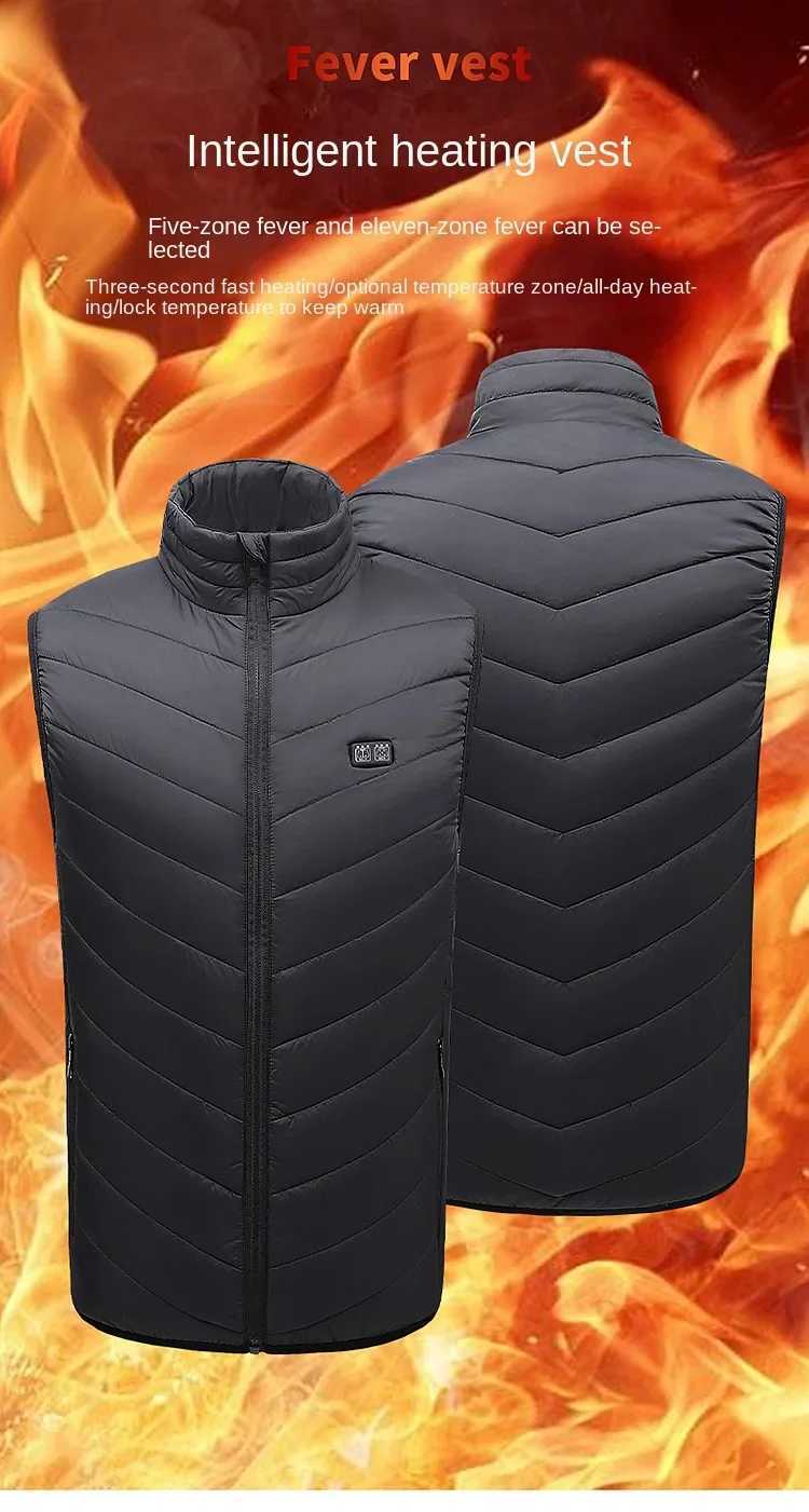 131721 Zone Heating Suit Winter Warm and Comfortable Stand Collar Work Vest Outdoor Mens Intelligent Temperature Control Coat H251017