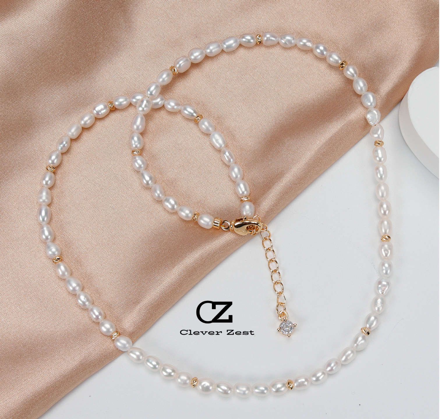 Natural White Baroque Pearl Necklace 14K Gold-Filled Fashion Versatile and Trendy Anniversary Gift