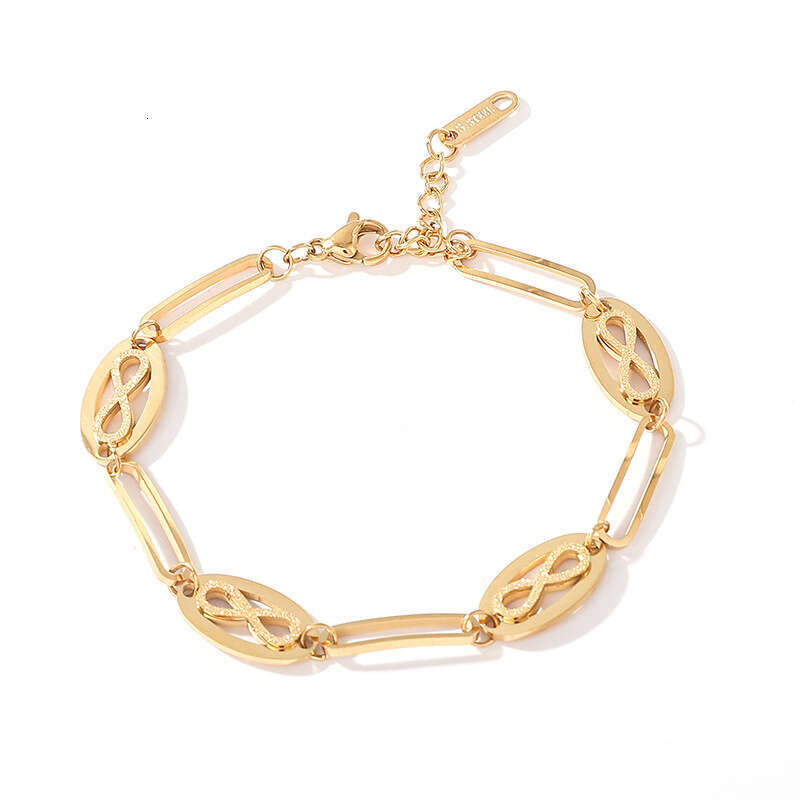 New Non-Fading Eight-Character Fashionable Commuting Versatile Titanium Steel Bracelet High-End Elegant Jewelry ddmypluto