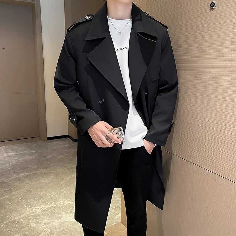 2025 new arrival spring coat men high quality fashion doublebreasted trench coat menautumn mens casual jackets male Z250918