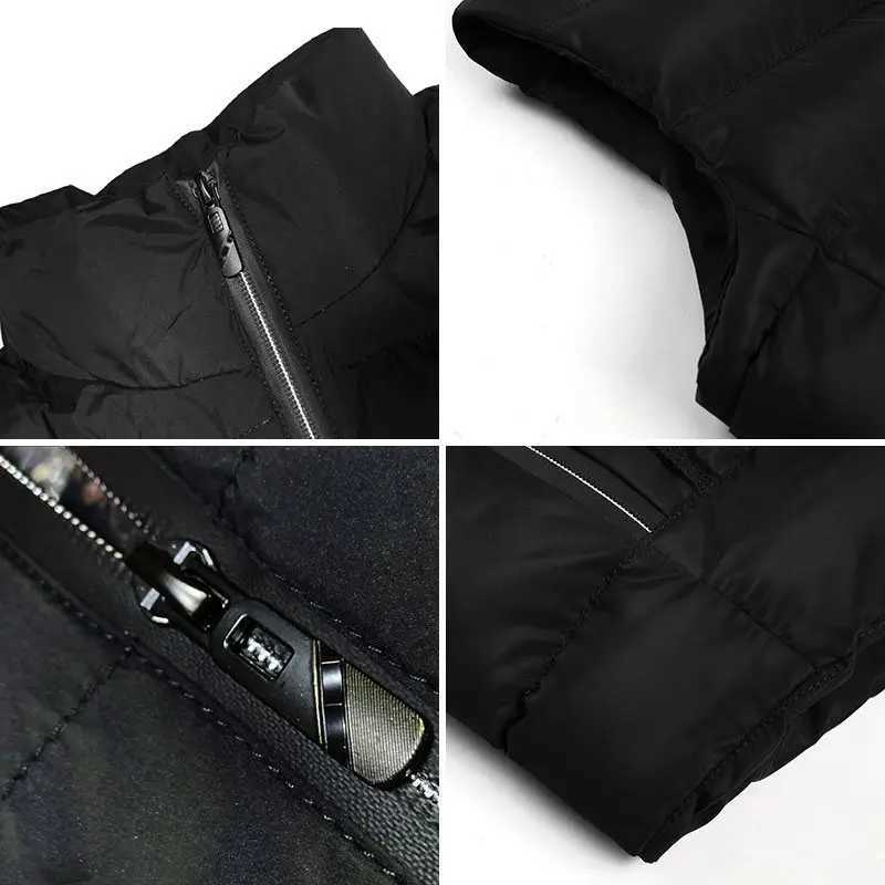 9 Areas Heated Vest Jacket USB Women Winter Heated Coat Men Hunting Hiking Warm Hunting Jacket Not Included In The Power Bank H251017