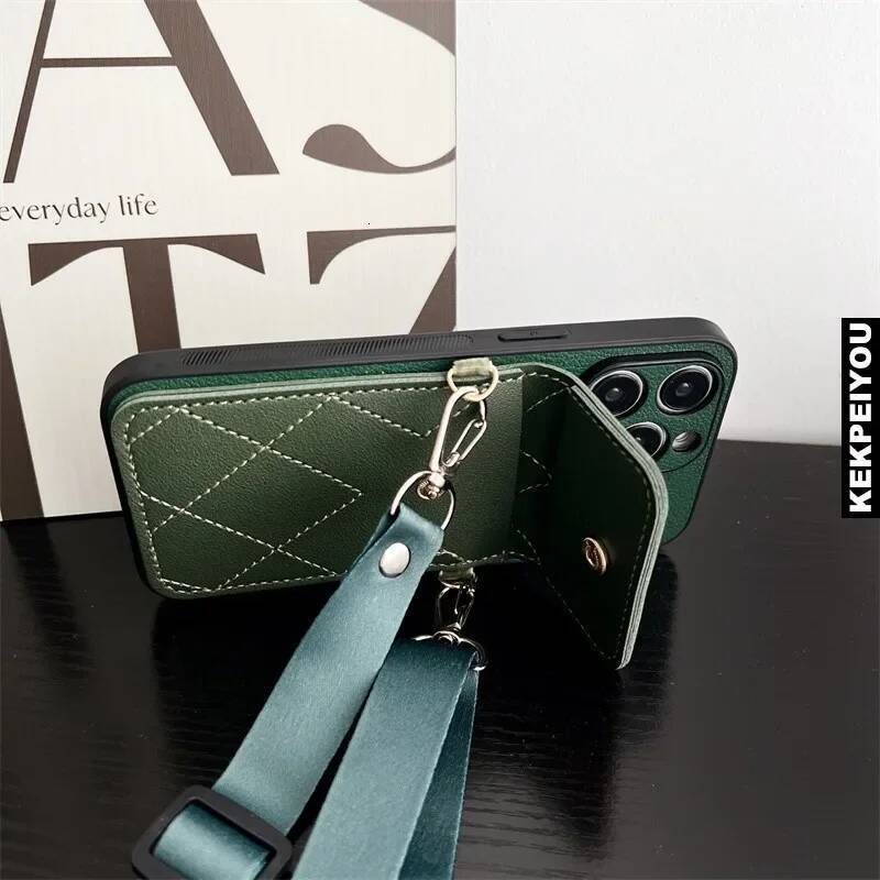 Stylish leather crossbody case with nylon handle strap for iPhone 15 14 13 12 11 Pro MAX 7plus 8plus X/XS XR XSMax