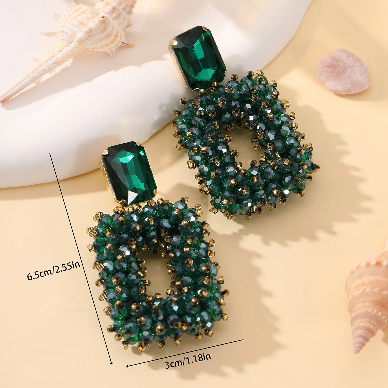 INKDEW Square Crystal Drop Earrings for Women Big Long Earrings Handmade Faceted Beads Earrings Jewelry Gift boho Fashion EA123 251016