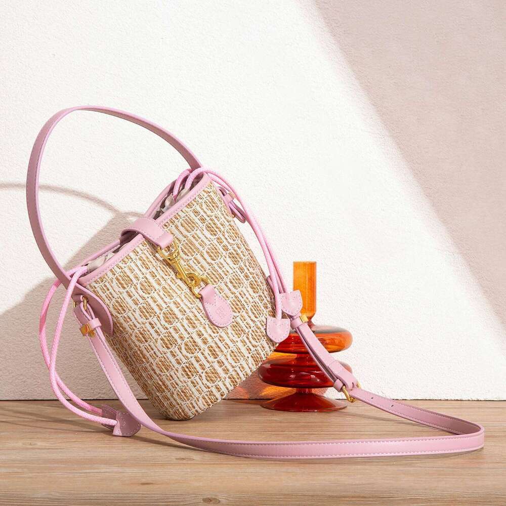 CH Summer New PP Grass Woven Handbag Holiday Phone Women's Shoulder Bag