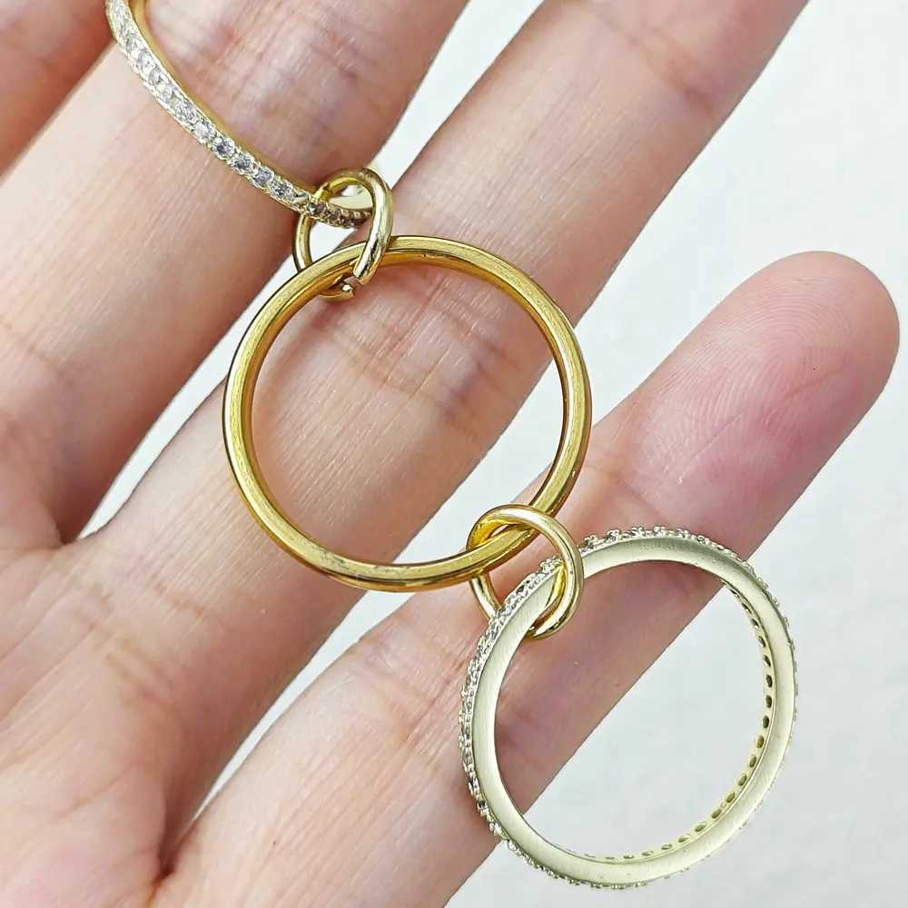 Multiple Layers Stackable Rings For Women Jewelry New Stainless Steel Gold Color Shiny Zircon Spinelli Kilcollin Ring Male Gifts Z251017