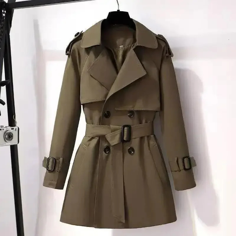 Womens MidLength Coat Of The Season Autumn Winter Style British Style Slimming Waistcoat Fashionable Versatile Ou 251013