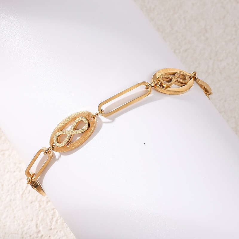 New Non-Fading Eight-Character Fashionable Commuting Versatile Titanium Steel Bracelet High-End Elegant Jewelry ddmypluto