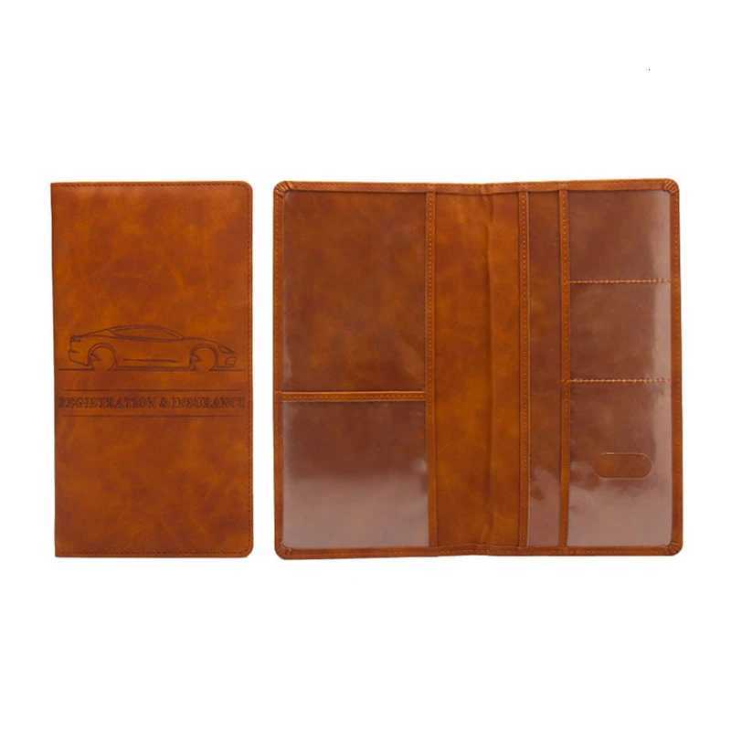 Car Registration Insurance Holder Driving License Cover Leather Auto Documents Drivers License Storage Bag Credit Card HolderW251017