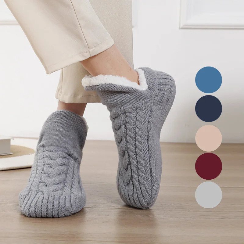 Thickened Thermal Women Mens Slipper Socks Winter Warm Short Cotton Home Sleeping Soft Non Slip Grip Fuzzy Floor Sock Fluffy 251017