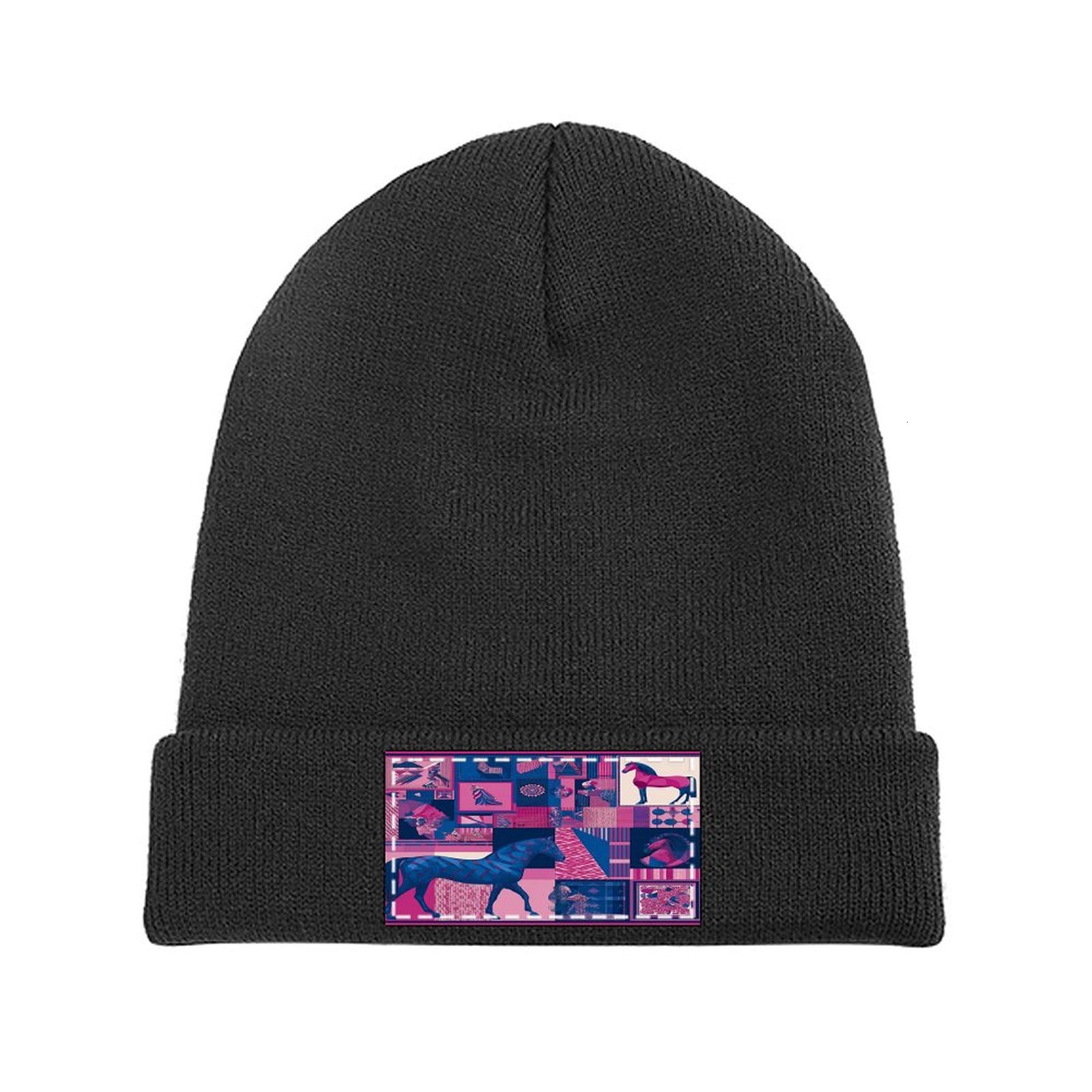 H Designer beanie hat beanie bonnet winter hat beanie luxury Horse striped pattern mens womens beanie winter skull cap bobble hat polo beanie H49