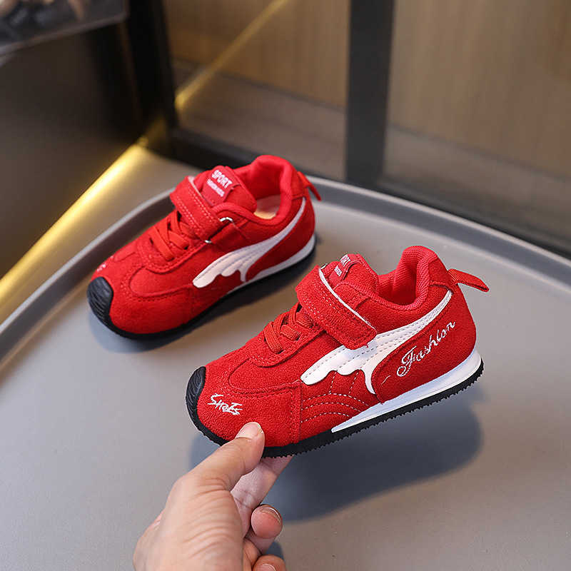 Childrens Shoes Autumn New Style Kids Sports Shoes Boys Sneakers Girls Velcro School Shoes Toddler Soft Sole Casual Shoes W251017