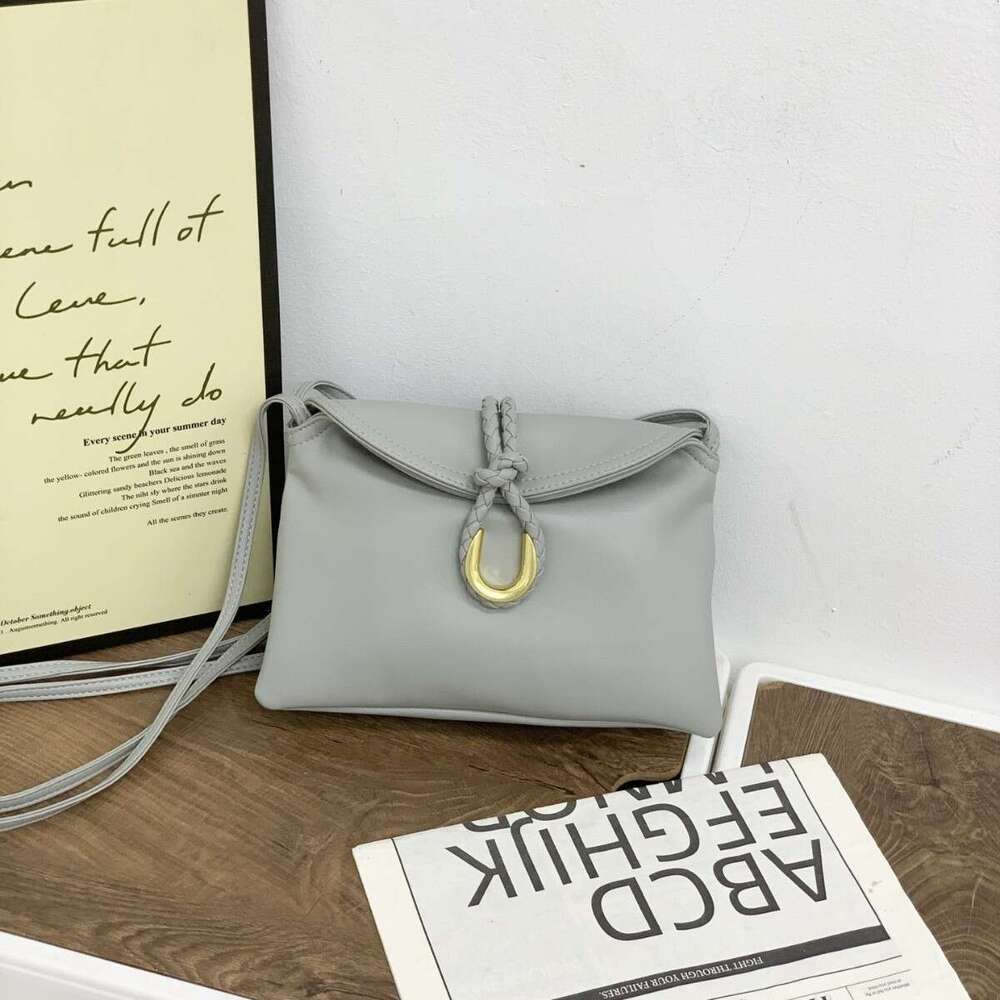 25 New Shu Qi Same Style B Brand Liberta Woven Genuine Leather Clutch Fashion Envelope Single Shoulder Crossbody Bag