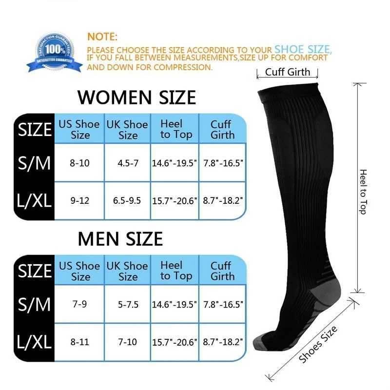 Compression Socks Running Socks Football Hiking Cycling Sports Socks Medical Blood Circulation Anti Fatigue Pregnancy Swelling C251017