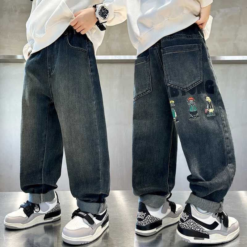 2025 New Spring and Autumn 715 Year Old Cartoon Character Straight Jeans Slimfit School MustT251017
