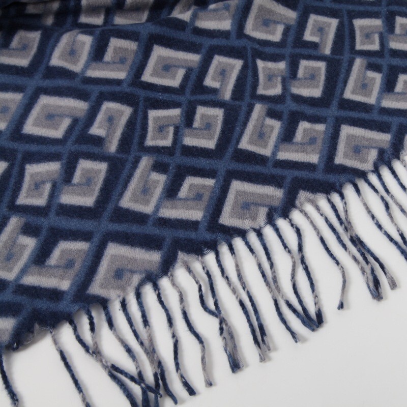 Plaid Print Scarf Mid-Length Shawl High-End Imitation Cashmere Winter Atmosphere Warm Neck