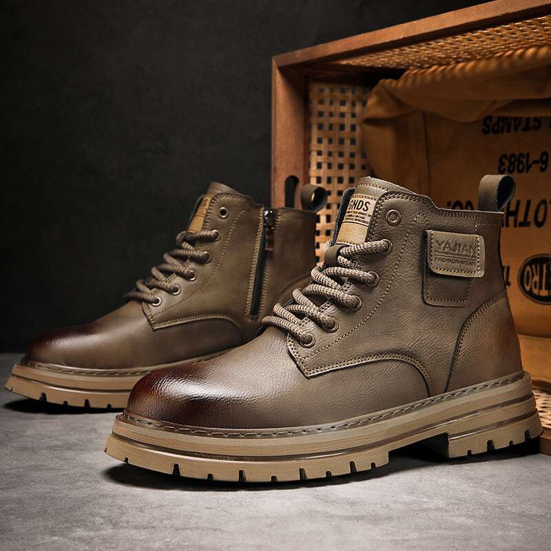 High Quality Mid Top Martin Boots, Outdoor Instagram Plush Leather Shoes