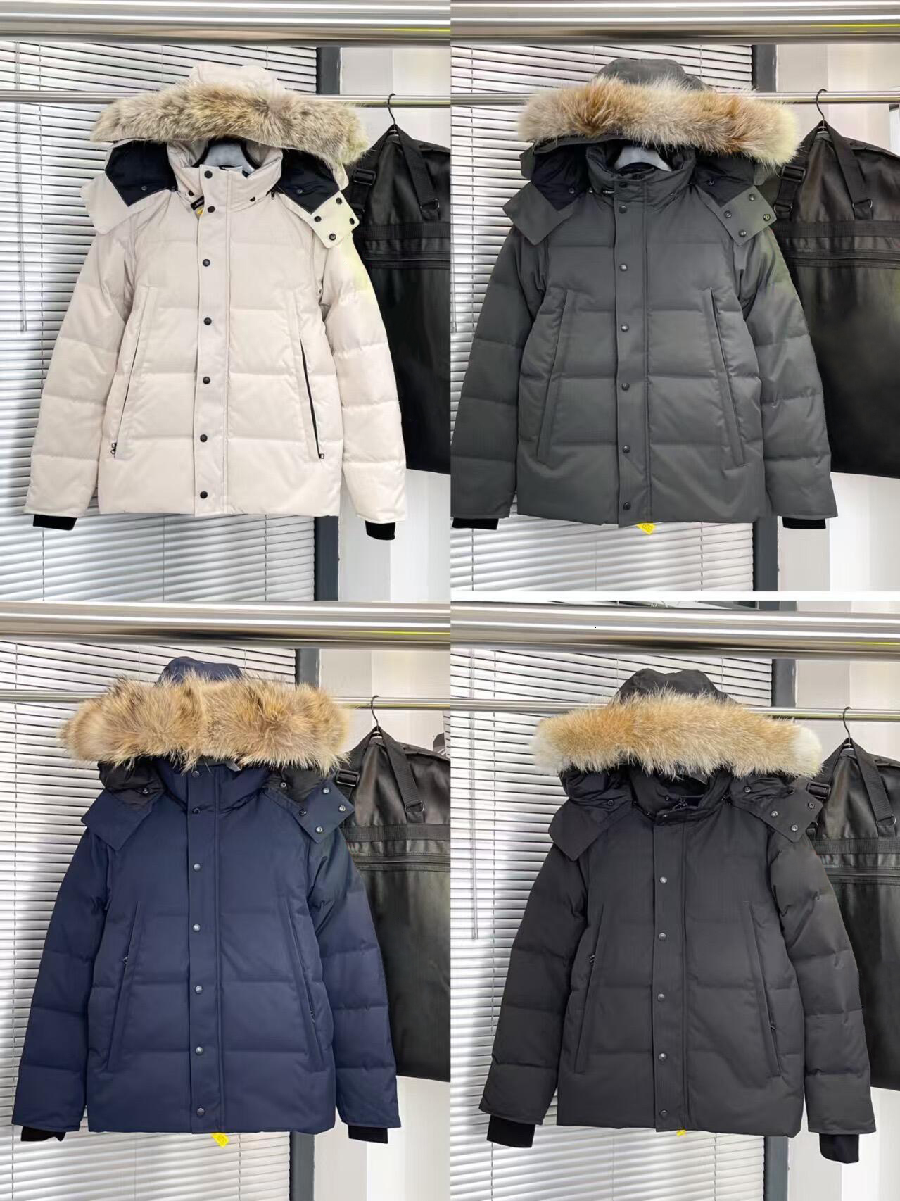 Mens Down Jackets Veste Homme Outdoor Winter Jassen Outerwear Big Fur Hooded Fourrure Manteau Down Jacket Coat Hiver Parka Doudoune