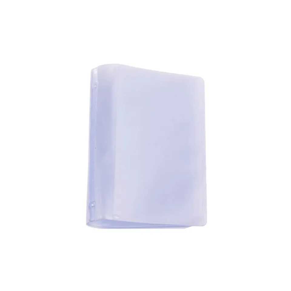 1pc Cute Semi Transparent Card Holder Inside Bags PVC Folded Credit Card Pockets Plastic Card Holder Inner Pages Office SuppliesW251017