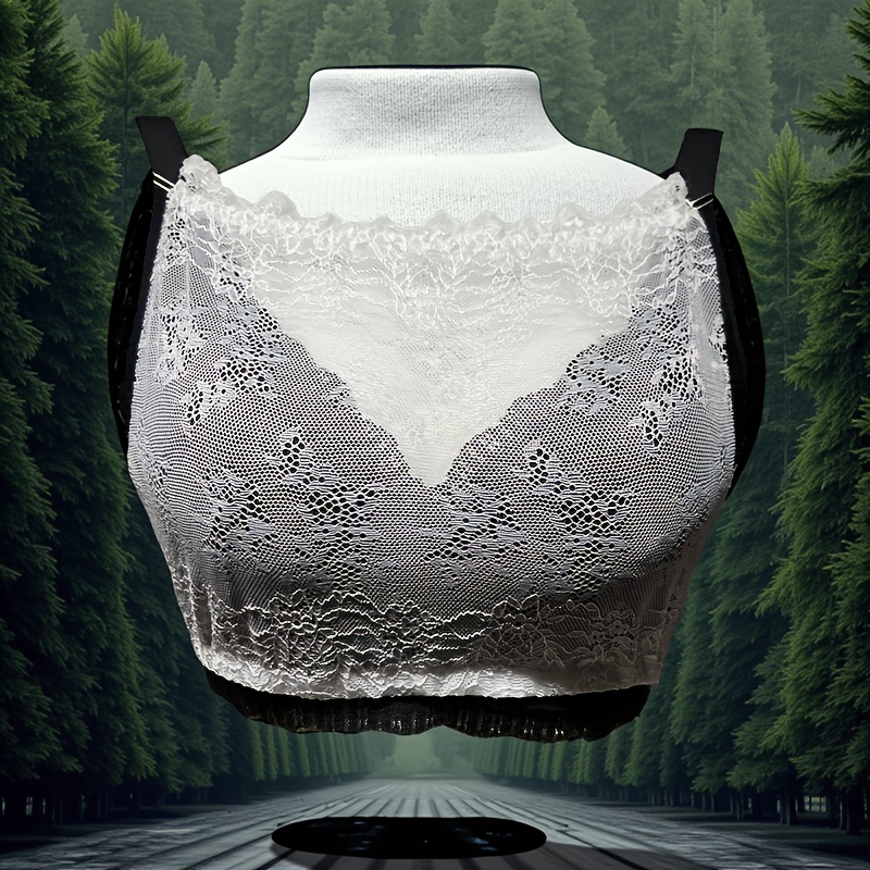 3PCS Lace Cleavage Cover Up Women Camisole Elastic Band Easy Clip-On Camisole Bras Insert Wrapped Chest Protection Covering Tube Top