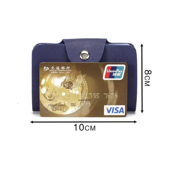 Business Card Holder Antitheft ID Credit Card Holder Fashion Womens 24 Cards Slim PU Leather Pocket Case Coin Purse WalletW251017