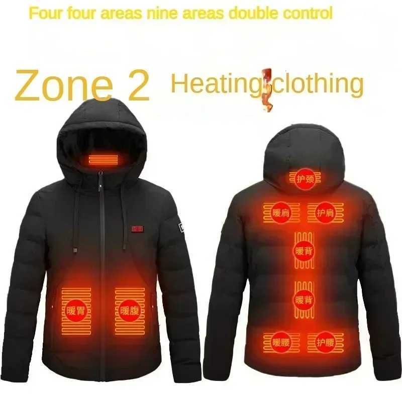 11 Zone Heating Jacket Vest Men Electric Heating Padded Jacket Usb Heating Clothes Outdoor Women Coldproof Warm Ski Down Jacket H251017