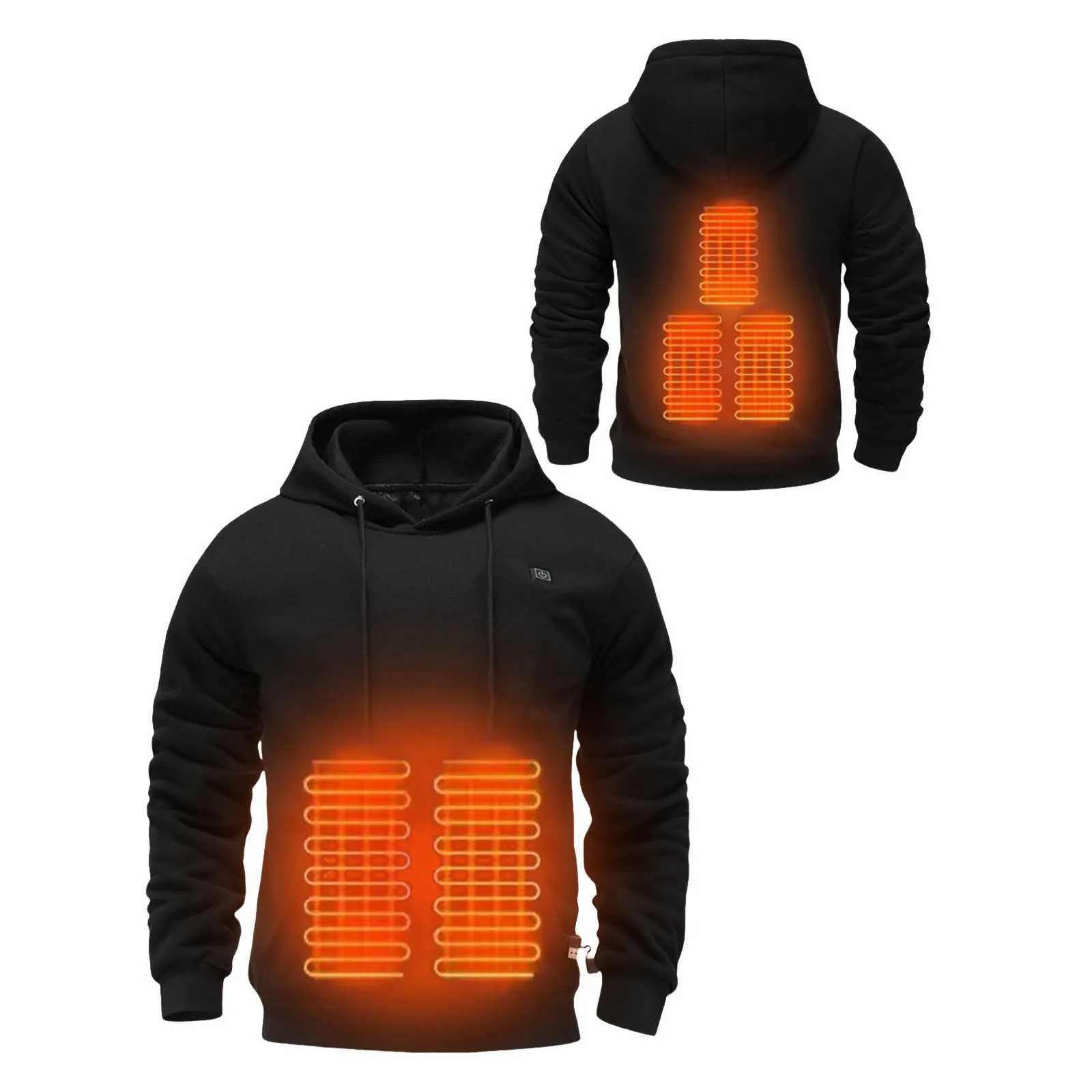 Thicken Warm Heated Hoodies Unisex Heated Sweatshirt Pullover Lightweight Warm Usb Electric Outdoor Winter Jackets Mens Sweater H251017