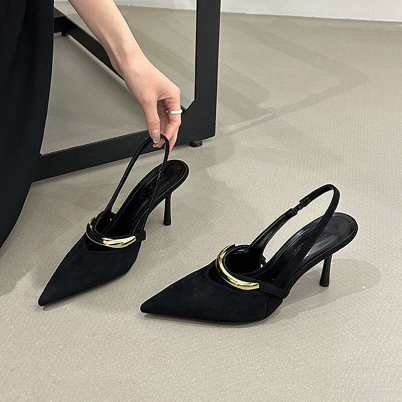 2025 New Women's Designer Shoe - Pointed Mary Jane High Heels, Elegant Shallow Mouth Closed-Toe Sandals Ideal for Skirt Outfits