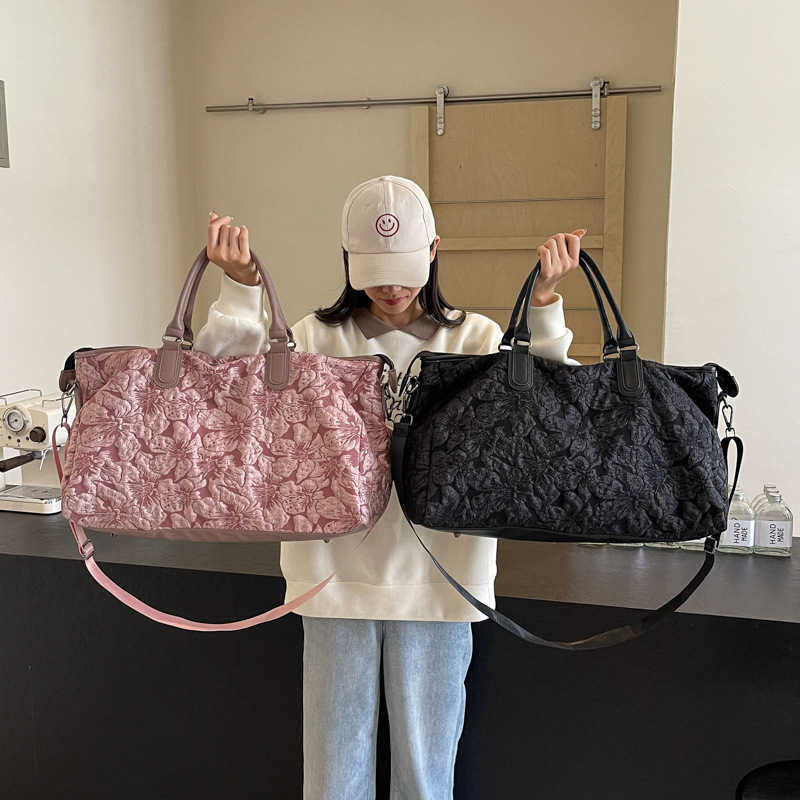 Short Trip Travel Bag Large Capacity Women's Handheld Storage Bag Business Trip Travel Luggage Bag Korean Style Crossbody Sports Fitness Bag