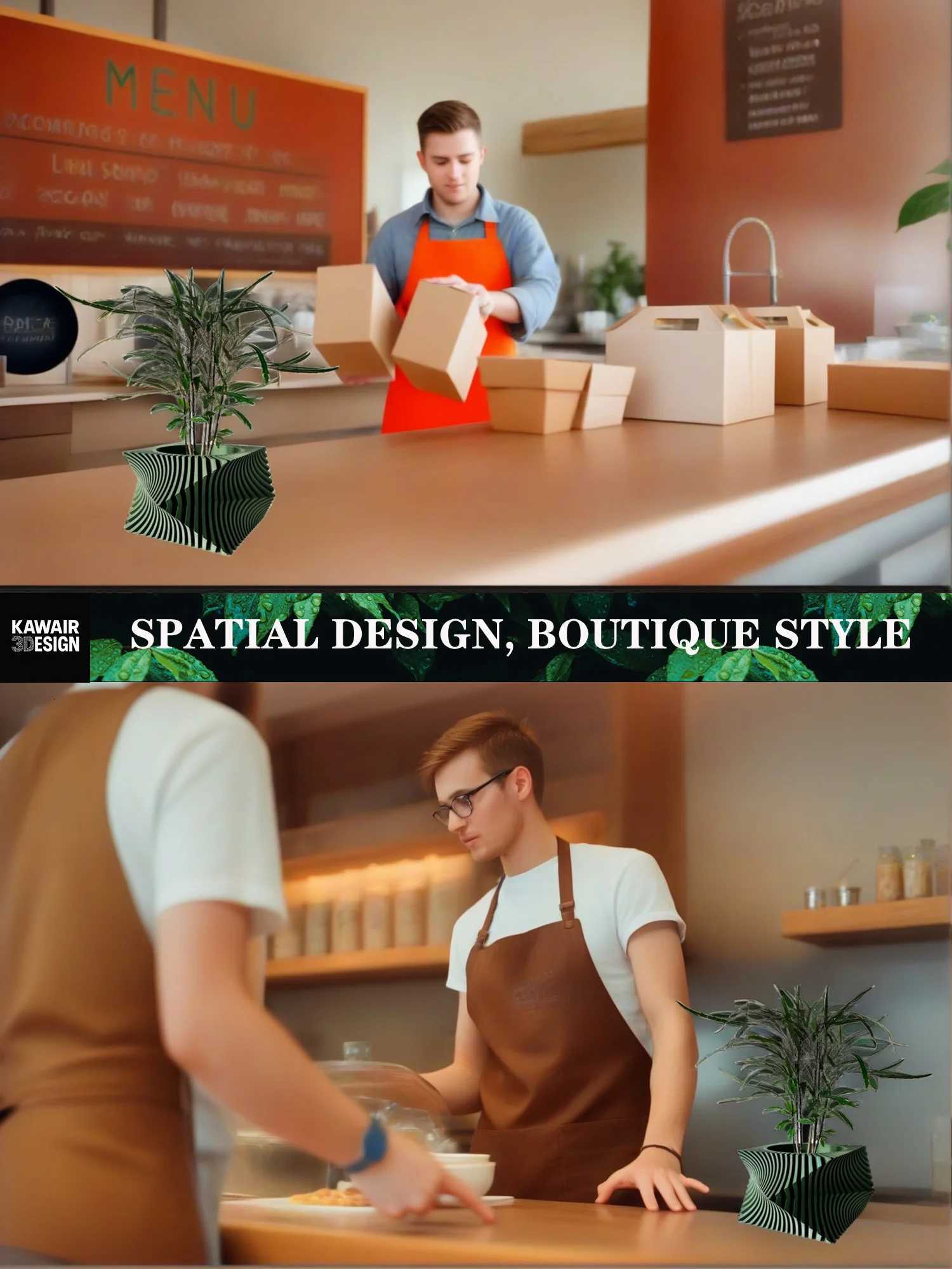 3D Printed Plant Pot Home Use Biodegradable Flower Pot Decorative Stripe Flower Pot Desktop Maceteras Decorations Interior C251017