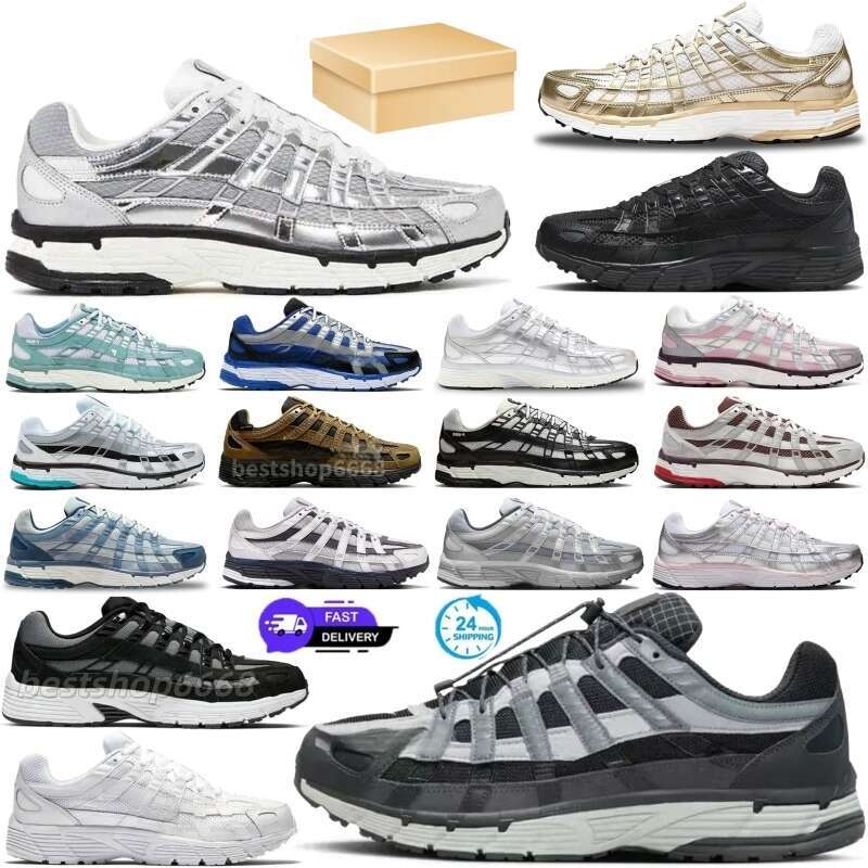 With Box Designer Trainers P 6000 Anthracite Grey Shadow grey Metallic Sier Triple White Mens Womens Sneakers OutdoorTrainers Running Shoes size36-47