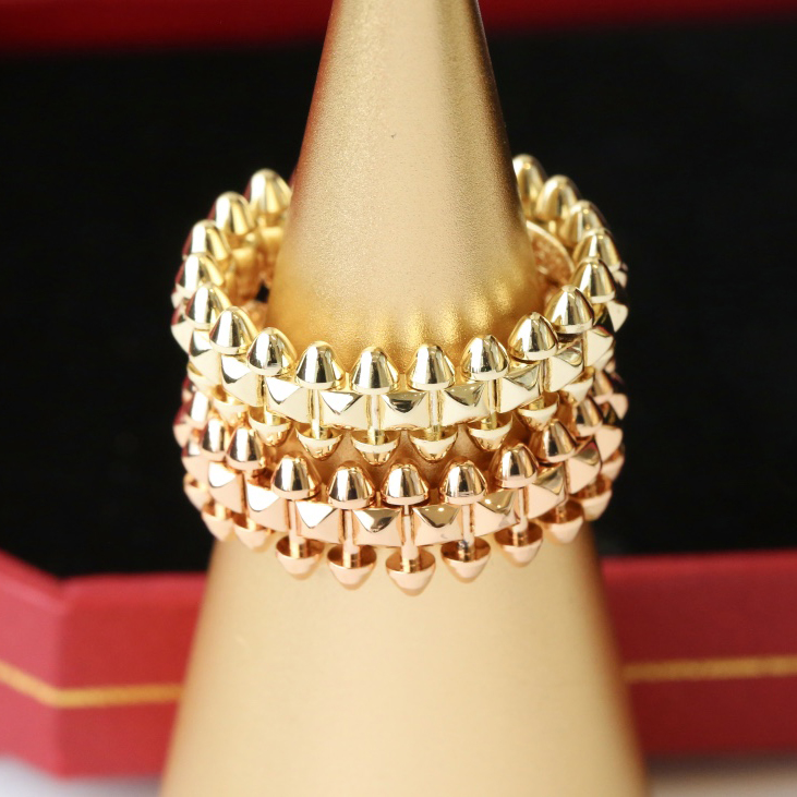 Designer Ring Bullet Luxurys Rings Jewelry Sterling Silver rose gold Round Ring For Women Designer Jewelry Party Gift Size 6 7 8 9 nice