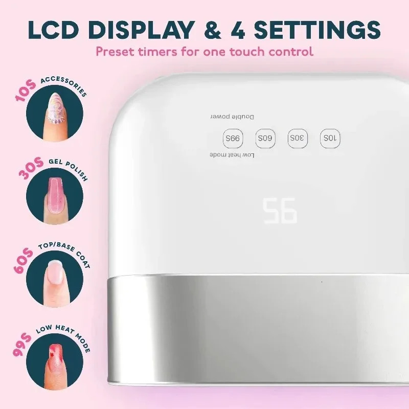 Nail Dryer Smart 20 48W UV LED Lamp Nail with Smart Timer Memory Invisible Digital Timer Display Nail Drying Machine 251014