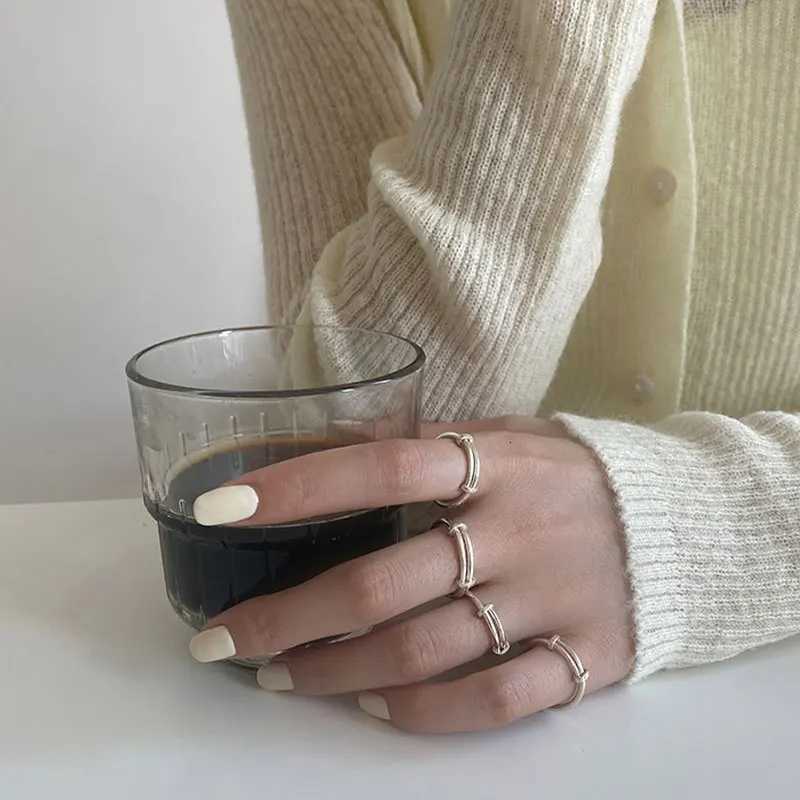 VENTFILLE 925 Sterling Silver Minimalist Adjustable Ring for Women Ins Temperament Party Jewelry 2021 NewW251017