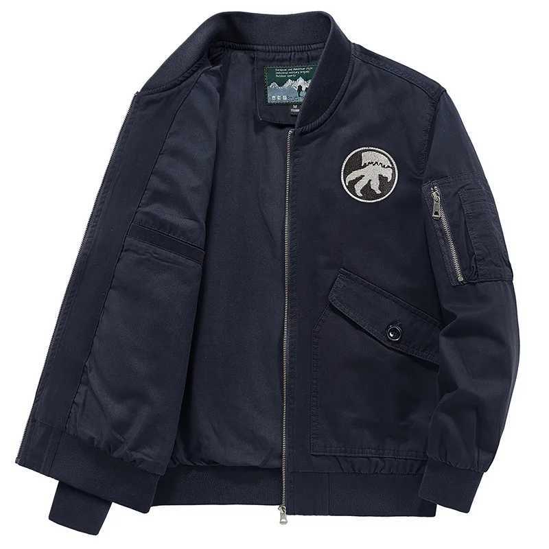 New Fashion Men Multipockets Tooling Jackets Male Autumn Baseball Jackets Quality Man Military Cargo Coats Bomber Jackets 5XL J251017