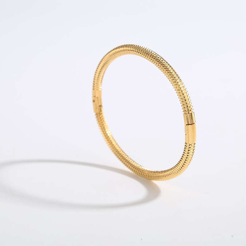 2025 New Fashion Simple Smooth Buckle Personality Titanium Steel Open Women's Bracelet Jewelry ddmypluto