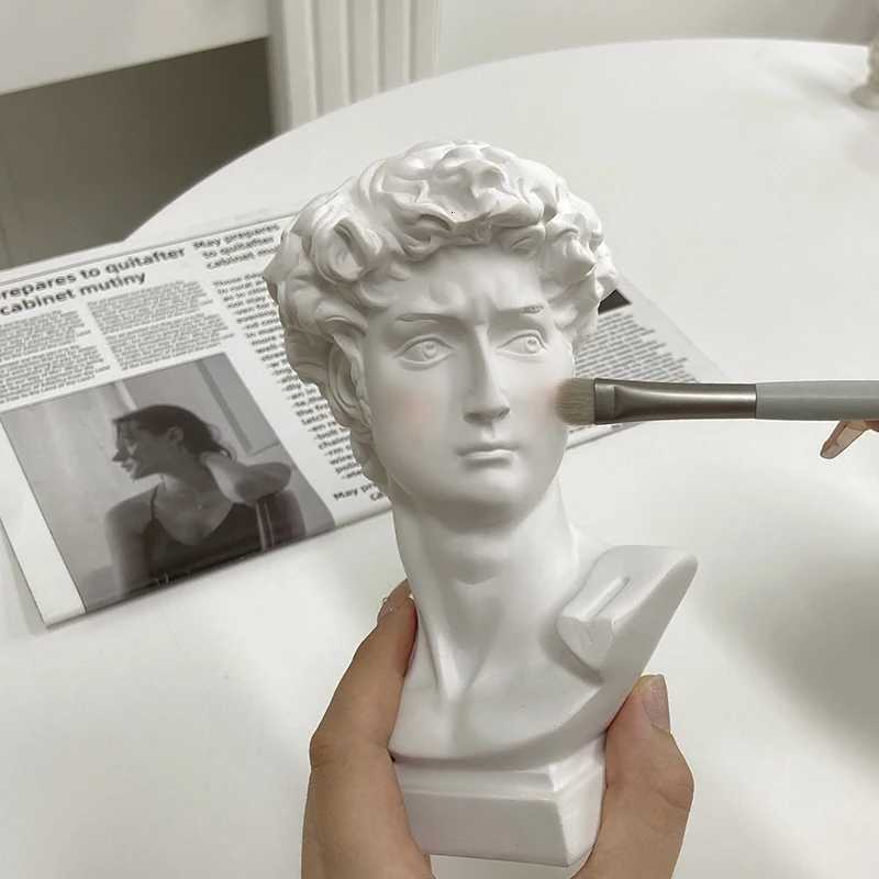 Nordic Creative Vase Home Decor Resin David Head Sculpture Portrait Statue Flower Pot Vases Art Craft Garden Room Decoration C251017