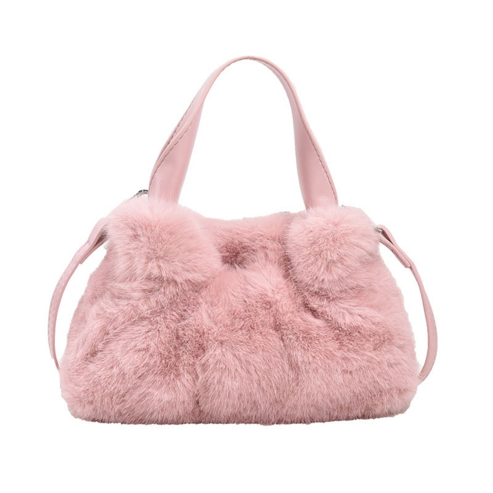 Stylish Fall-Winter Faux Fur Crossbody for Her Soft Material, Trendy Shape, Versatile Carry Options