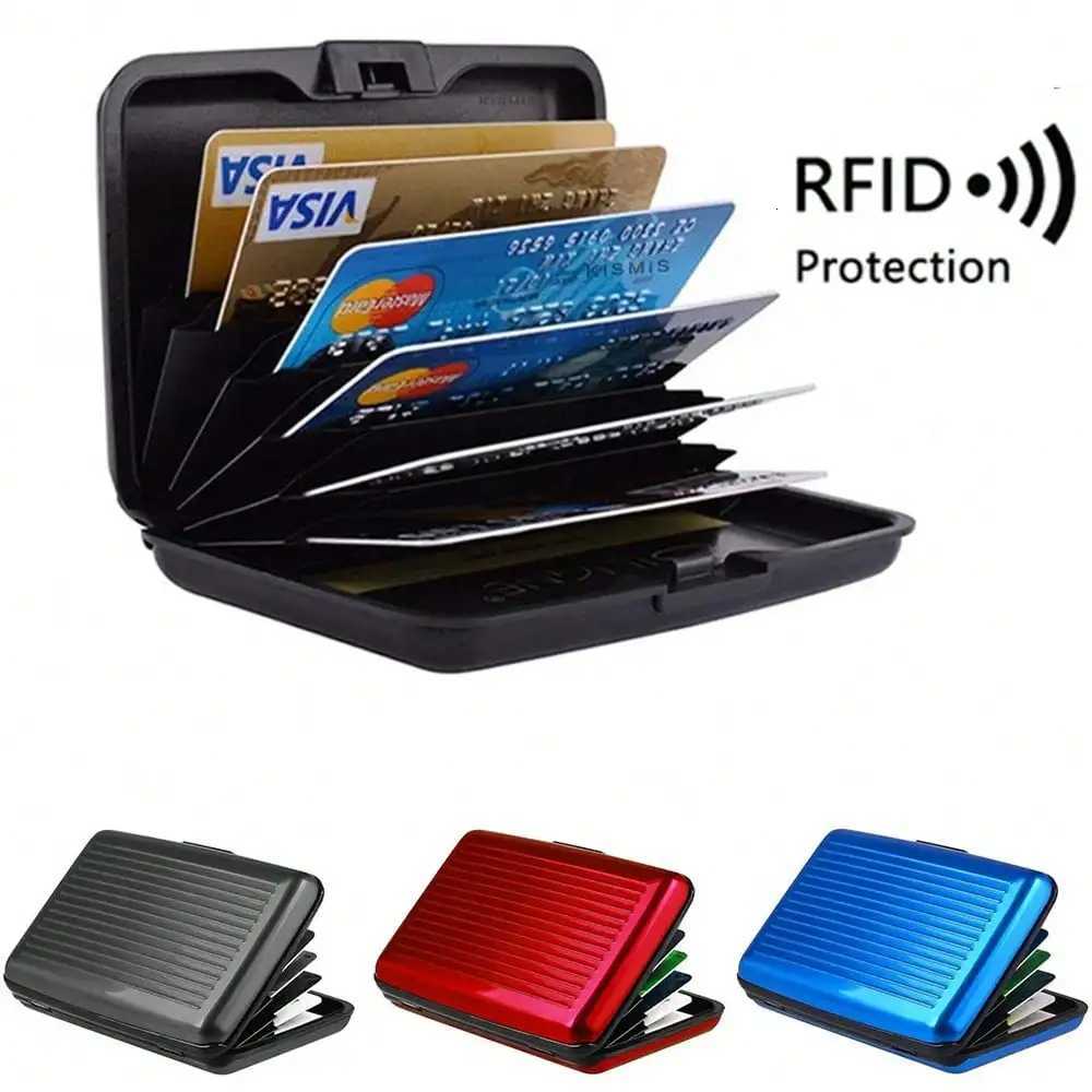RFID Wallet and Business ID Credit Card Case Women Men Business Card Holder Protector Wallet Card Holder Package BoxW251017