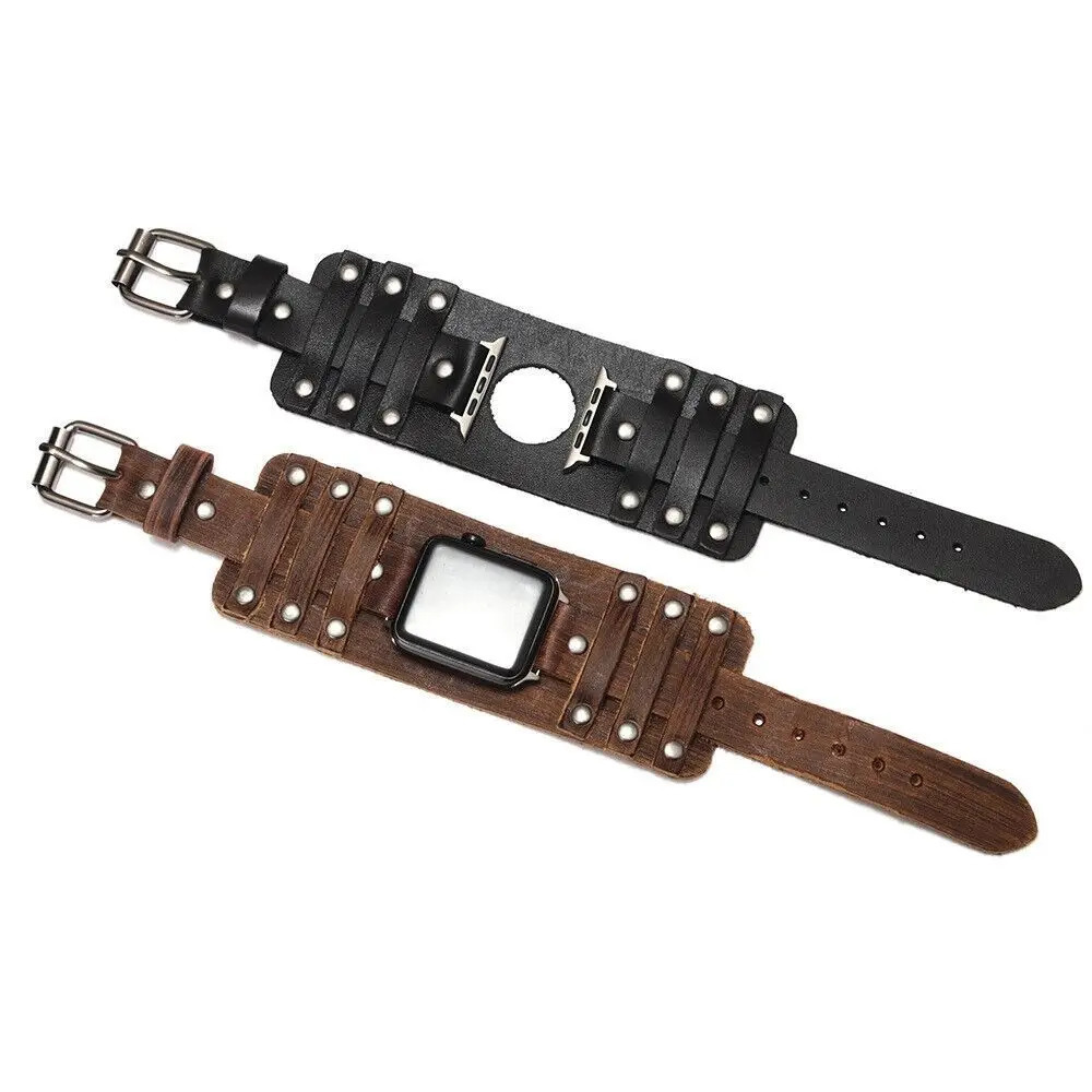 Punk Band Strap Leather Watch Strap High Quality Watch Band for Watch Unisex 251016